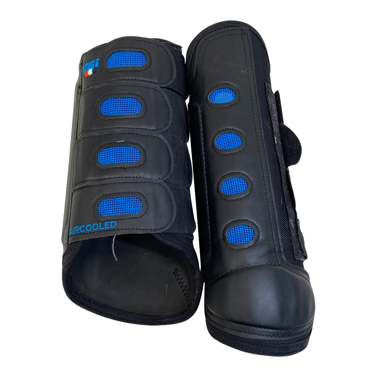 Premier Equine Air Cooled Original Eventing Boots-Hind in Black w/Blue