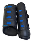 Premier Equine Air Cooled Original Eventing Boots-Hind in Black w/Blue