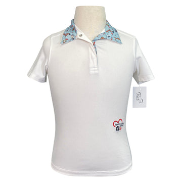 Essex Classics Talent Yarn Show Shirt in White/Dogs