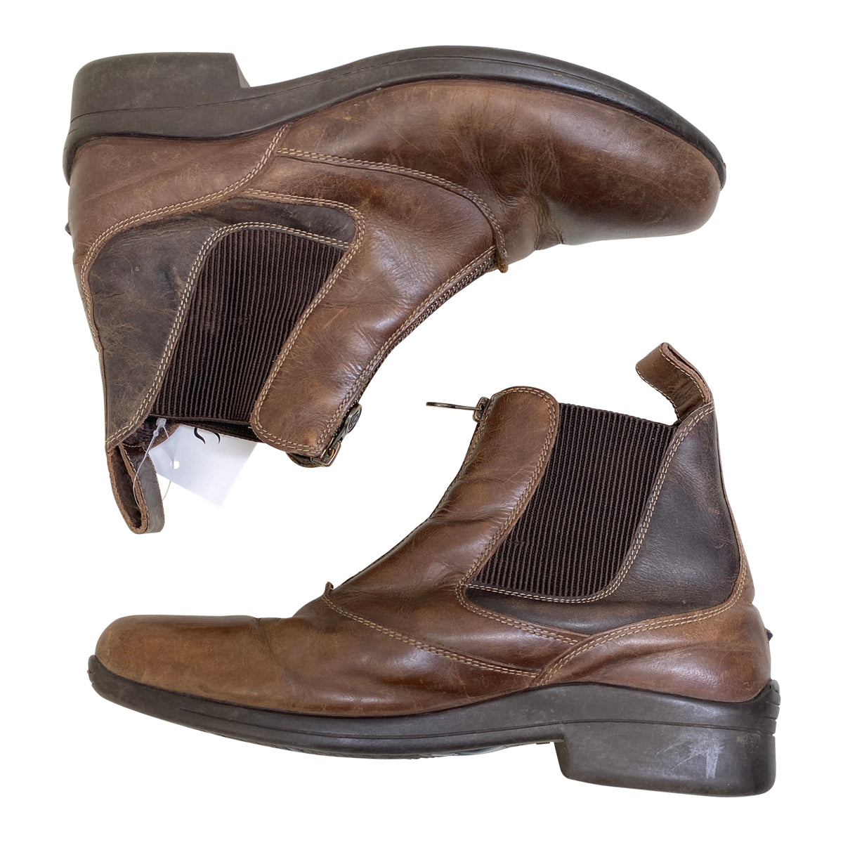 Ovation Zip Paddock Boots in Brown