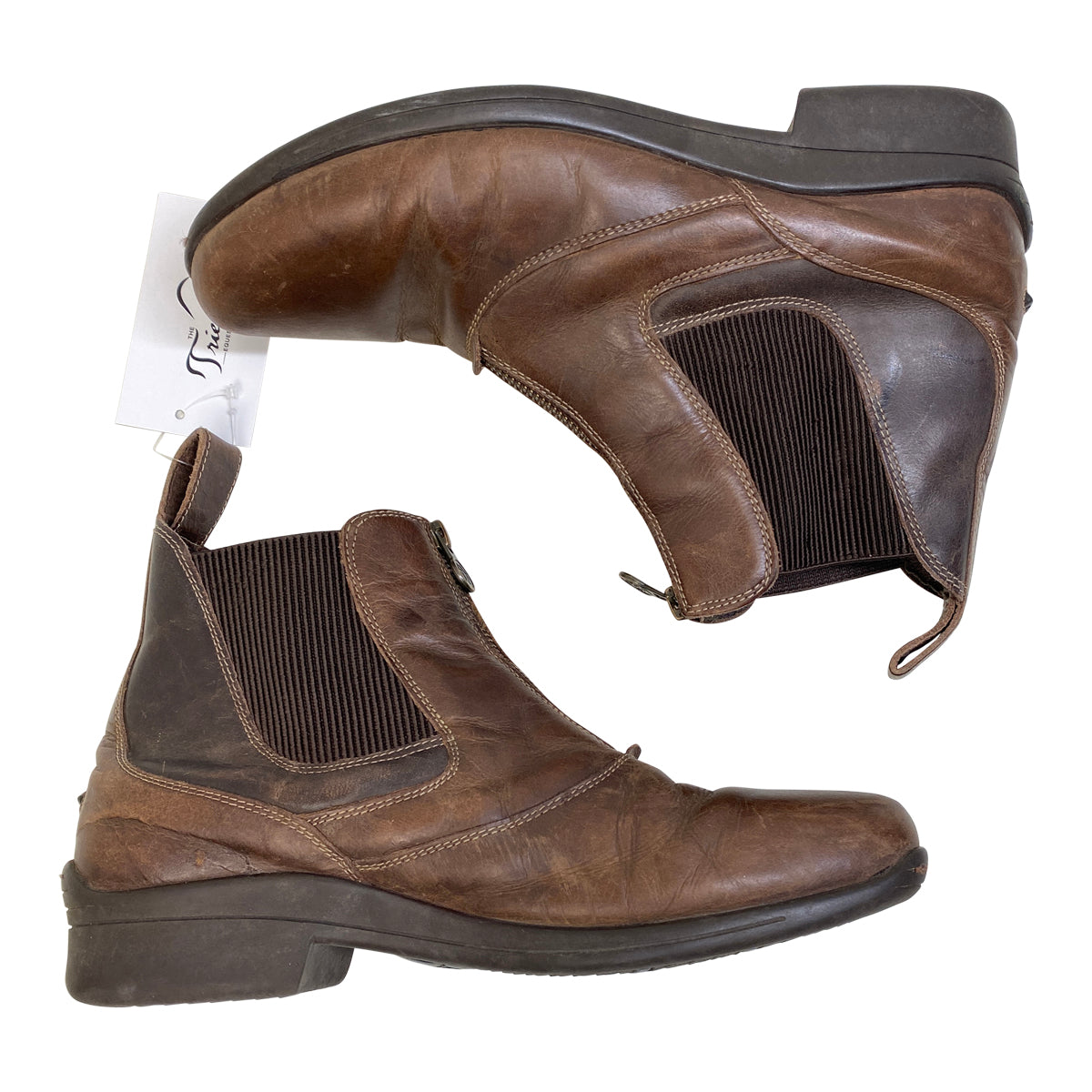 Ovation Zip Paddock Boots in Brown
