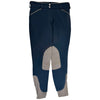 Dover Saddlery Knee Patch Breeches in Ocean Blue