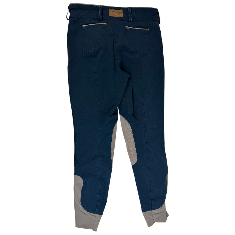 Dover Saddlery Knee Patch Breeches in Ocean Blue