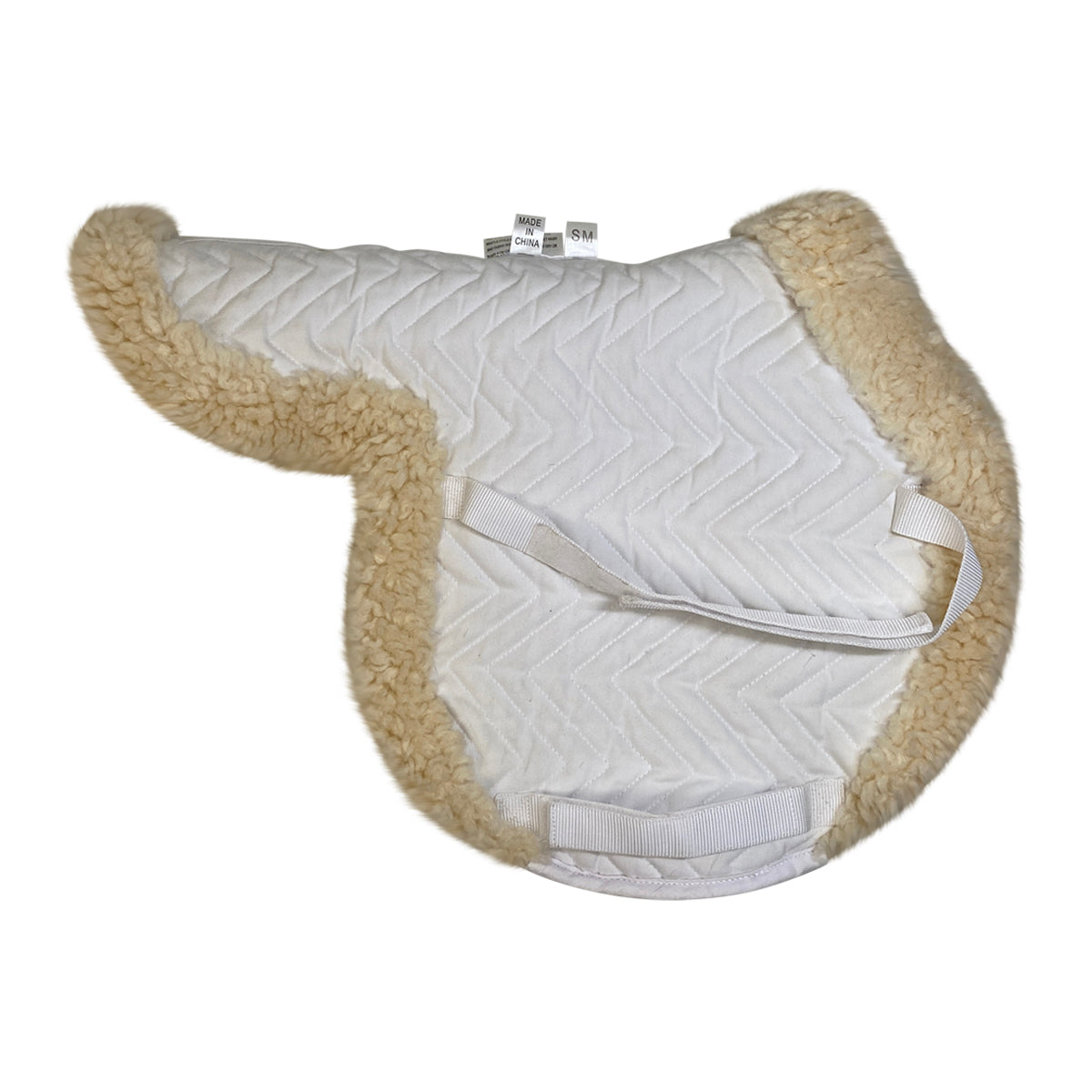 Fleeceworks Classic Original Sheepskin Close Contact Pad w/Full Trim in White