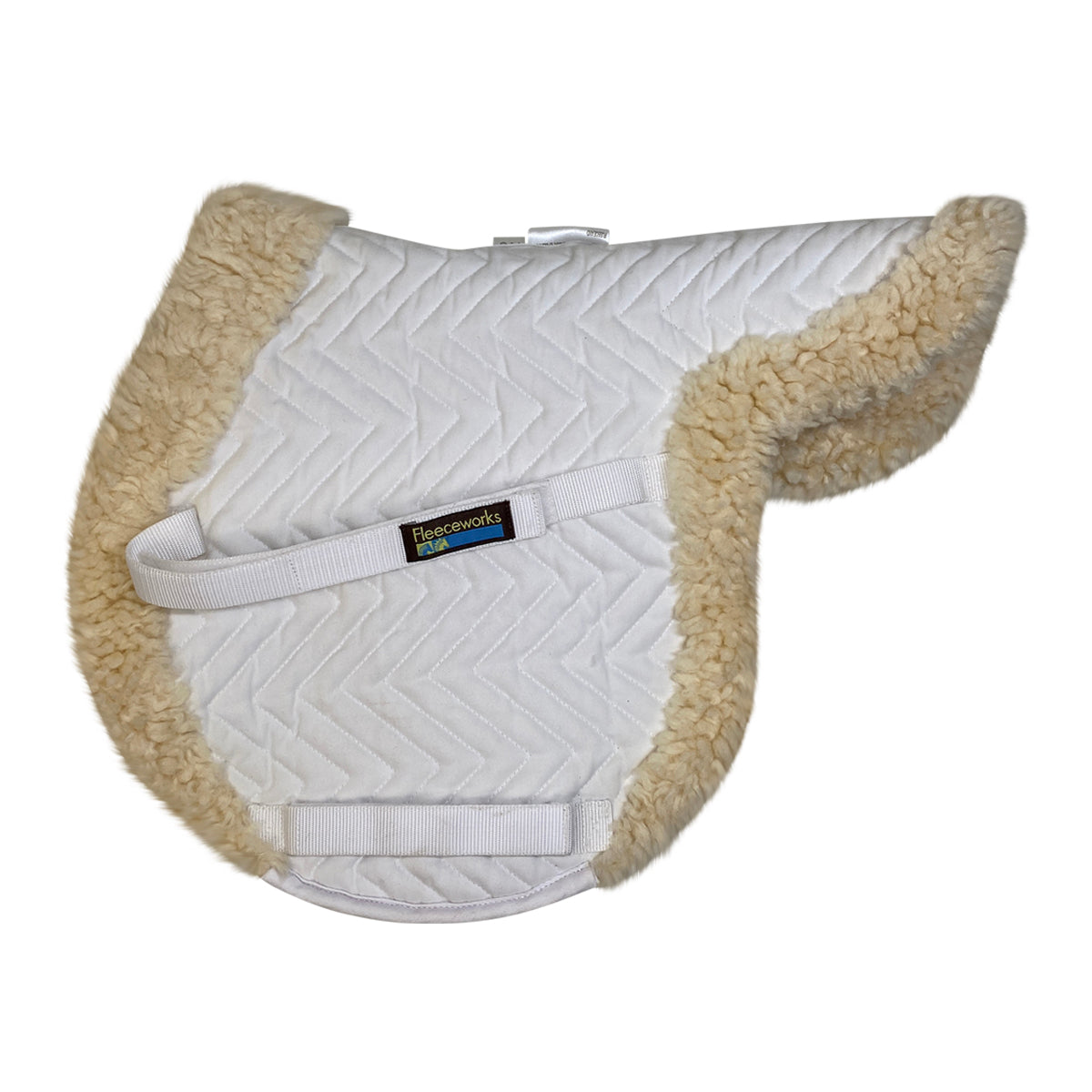 Fleeceworks Classic Original Sheepskin Close Contact Pad w/Full Trim in White