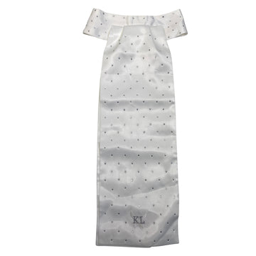 Kingsland Satin Stock Tie in Ivory Satin