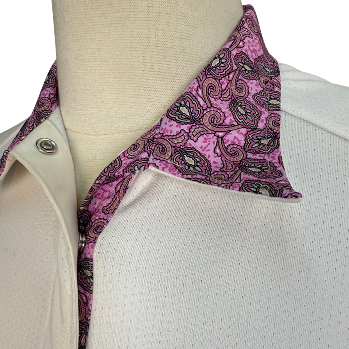 Essex Classics Talent Yarn Show Shirt in White/Pink Paisley