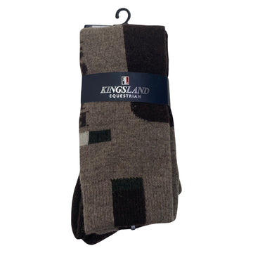 Kingsland Wool Mix Socks in Brown Iron