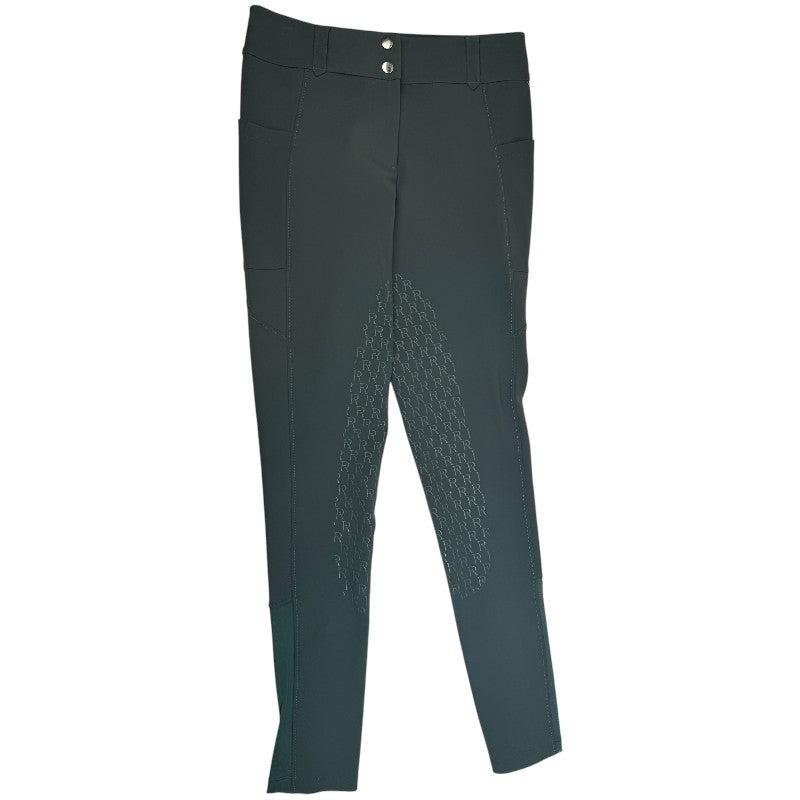 Free Ride Equestrian Knee Grip Breeches in Dark Green - Women's 30