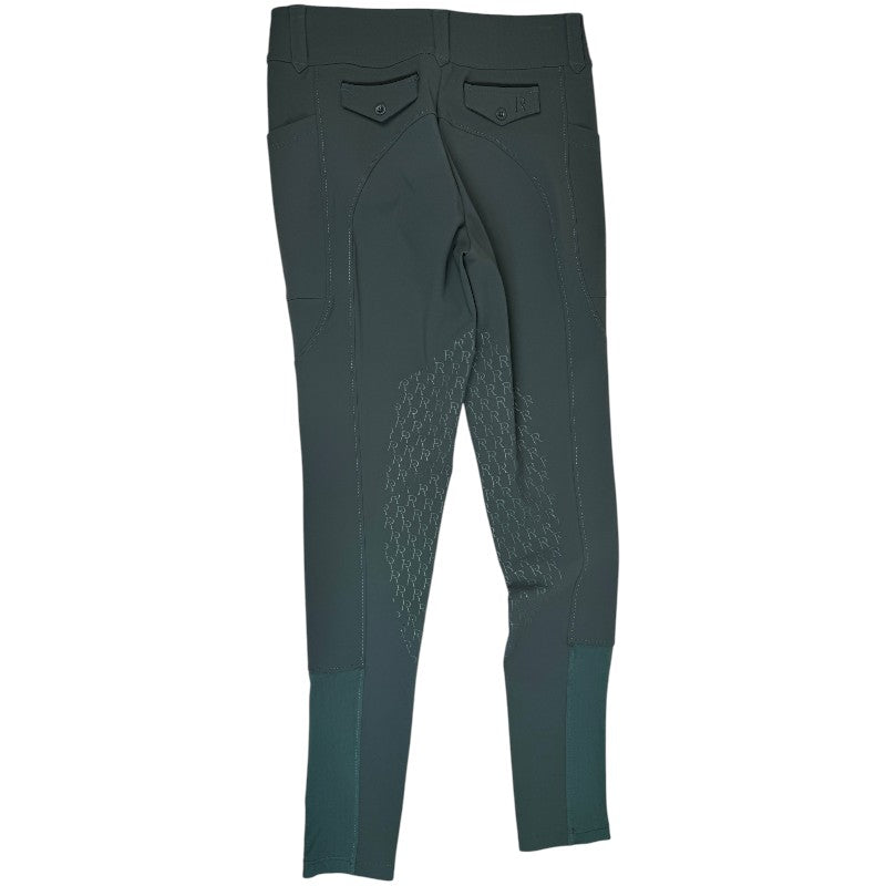 Free Ride Equestrian Knee Grip Breeches in Dark Green - Women's 30