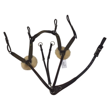 Devoucoux 'Jumping Kolibri' Elastic Breastplate in Medium Brown