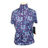 Kerrits 'Always Cool Ice Fil®' Short Sleeve in Purple/Aqua Iris Paisley  - Children's XL
