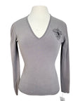 Romfh V-Neck Sweater in Grey - Women's Small