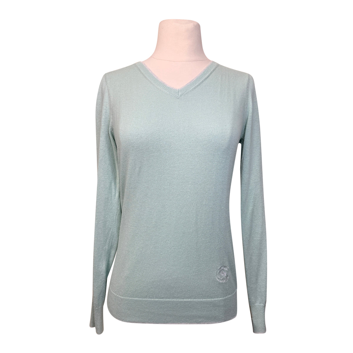 Essex Classics 'Trey' V-Neck Sweater in Mint