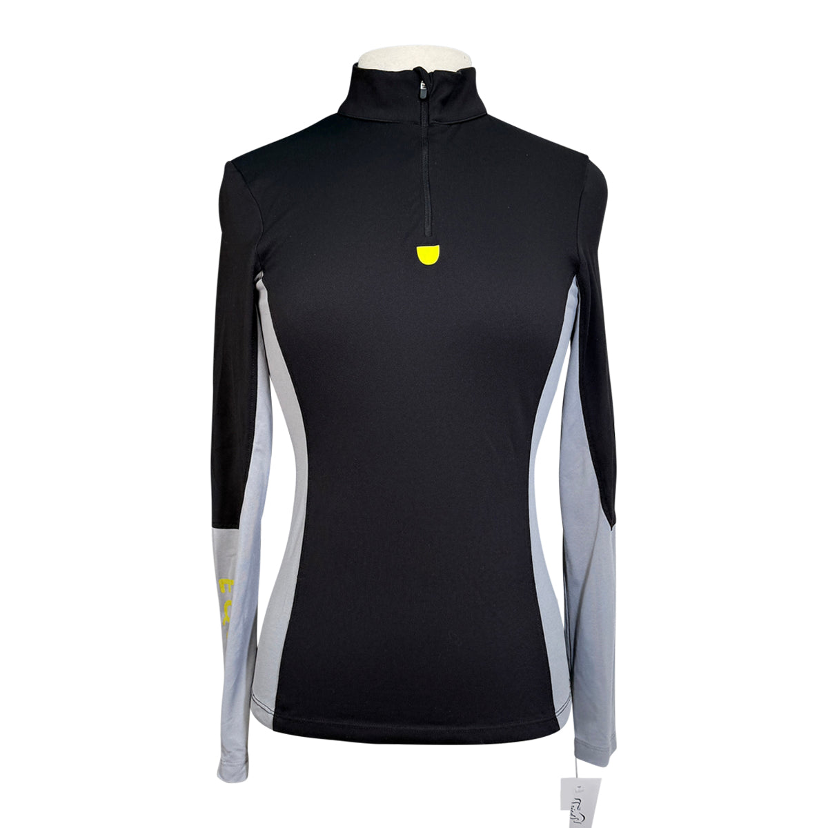 Equline 'Tempo Libero' Long Sleeve Training Polo in Stone/Black