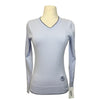 Essex Classics 'Trey' V-Neck Sweater in Light Blue - Women's XS
