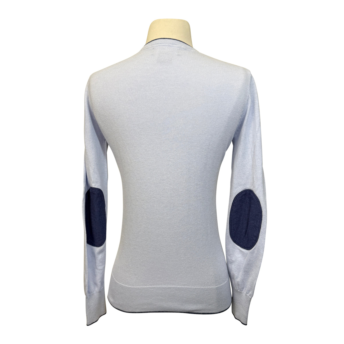 Essex Classics 'Trey' V-Neck Sweater in Light Blue