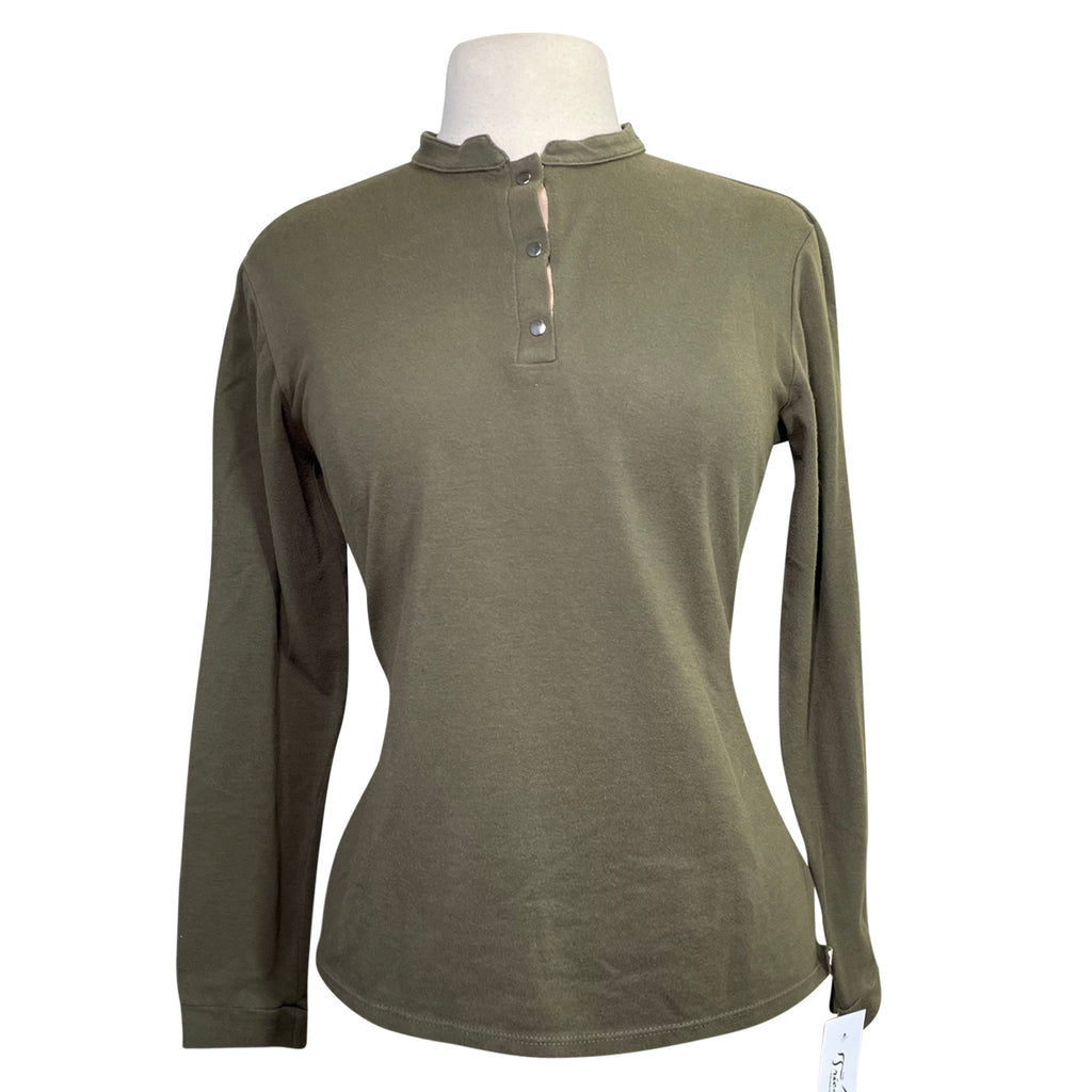 Callidae Long Sleeve Polo in Olive - Women's Large