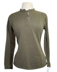 Callidae Long Sleeve Polo in Olive - Women's Large