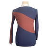 Back of CRINIĒRE 'Sophie' Schooling Shirt in Navy/Burgundy