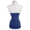 Kingsland 'Lia' Sleeveless Show Shirt in Navy/Blush/White - Women's Small