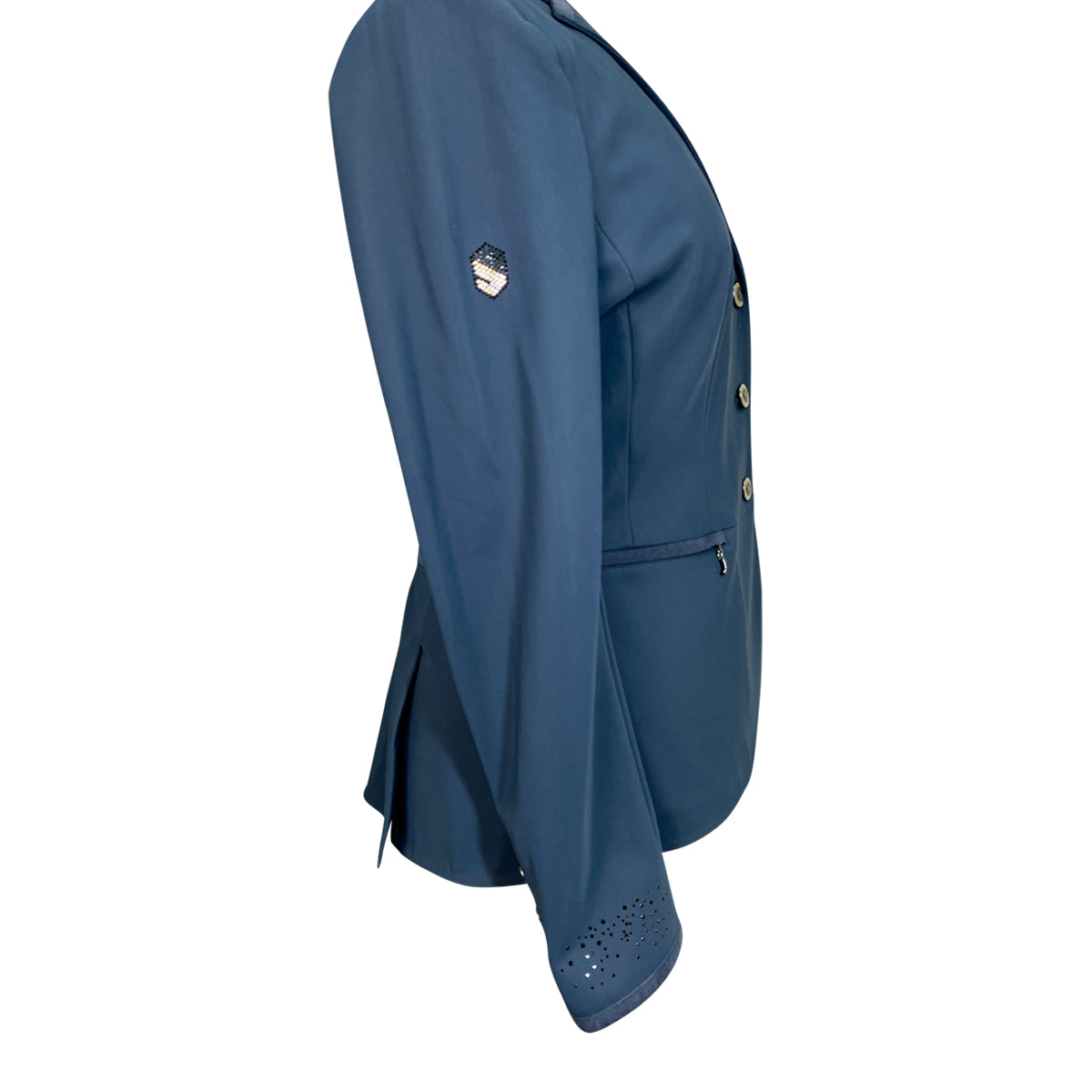 Samshield 'Victorine' Crystal Fabric Competition Jacket in Navy - Women's FR 44 (US 14)