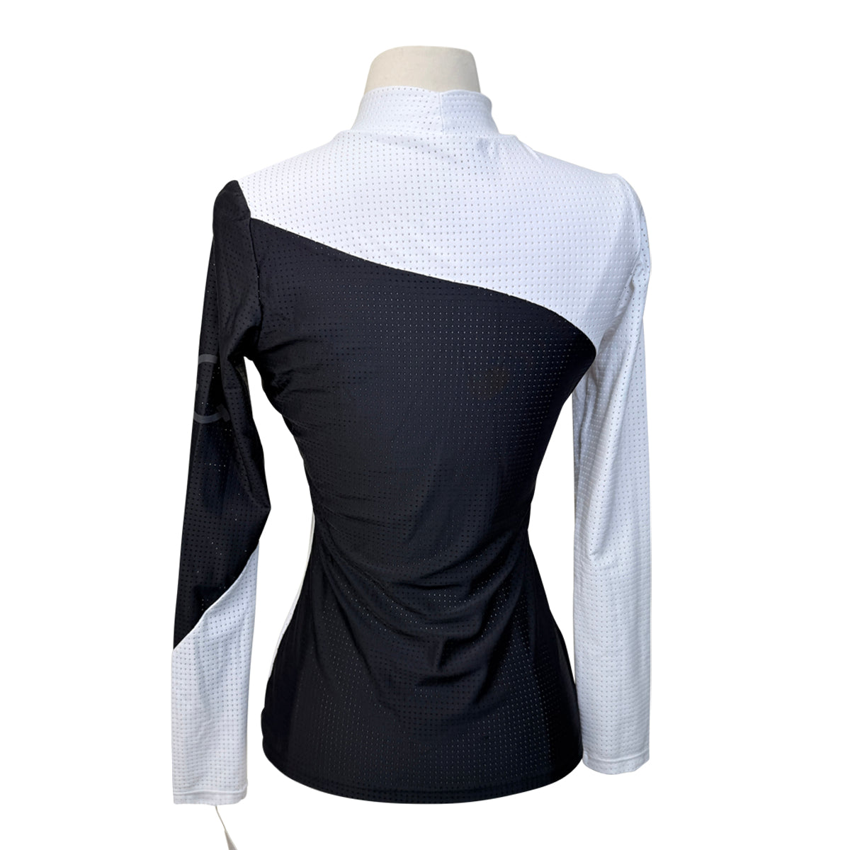 Equestrian Club 'Bella' Turtleneq Shirt in Black/White