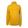 Back of Cavalleria Toscana Embossed Turtleneck Pullover Sweatshirt in Mustard - Women's XS