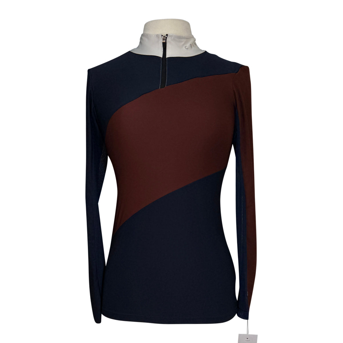 Criniēre 'Sophie' Schooling Top in Navy/Burgundy