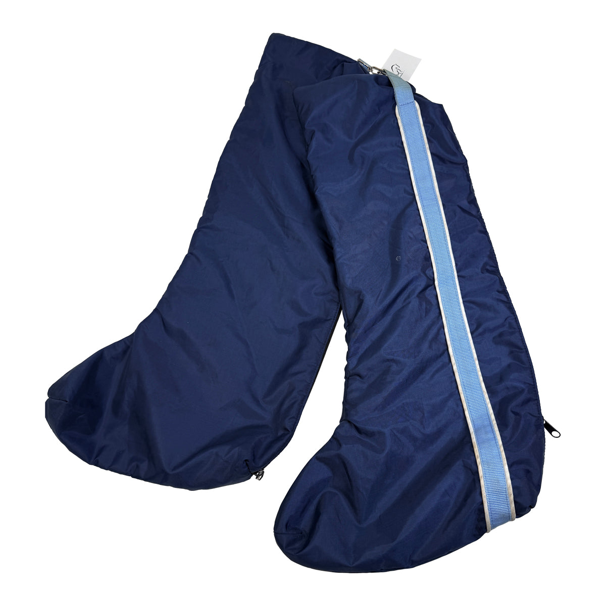 Dover Saddlery Two-Piece Boot Bag in Navy/Light Blue