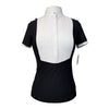 Samshield 'Georgia' Short Sleeve Competition Shirt in Black/White
