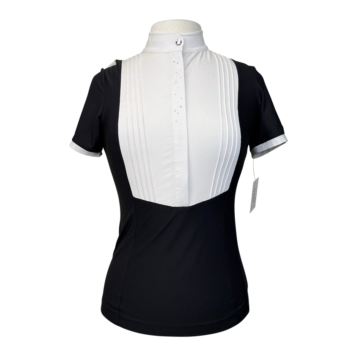 Samshield 'Georgia' Short Sleeve Competition Shirt in Black/White