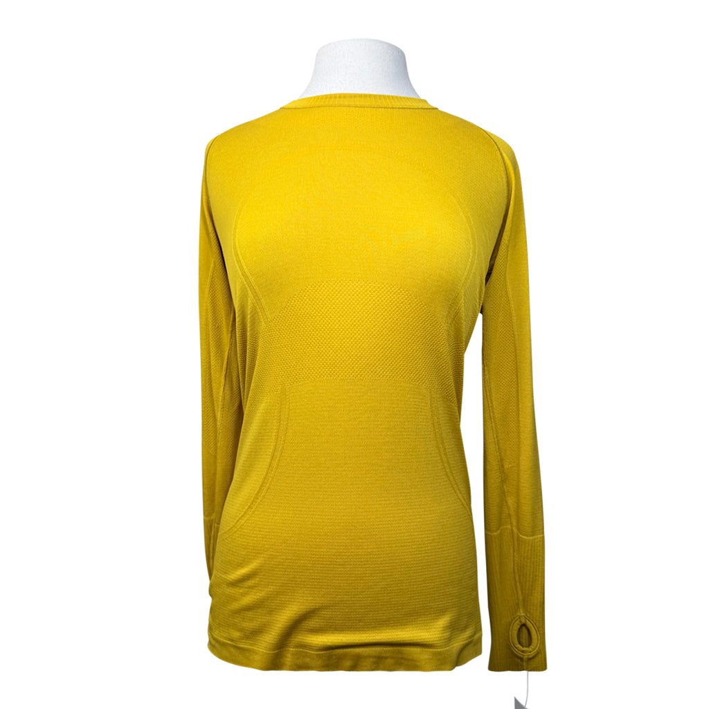 Lululemon 'Swiftly' Tech Long Sleeve 2.0 Waist Length in Mustard Yellow