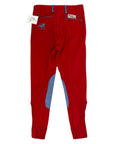SmartPak Piper Breeches in Red Barn/Sky Blue - Women's 30R