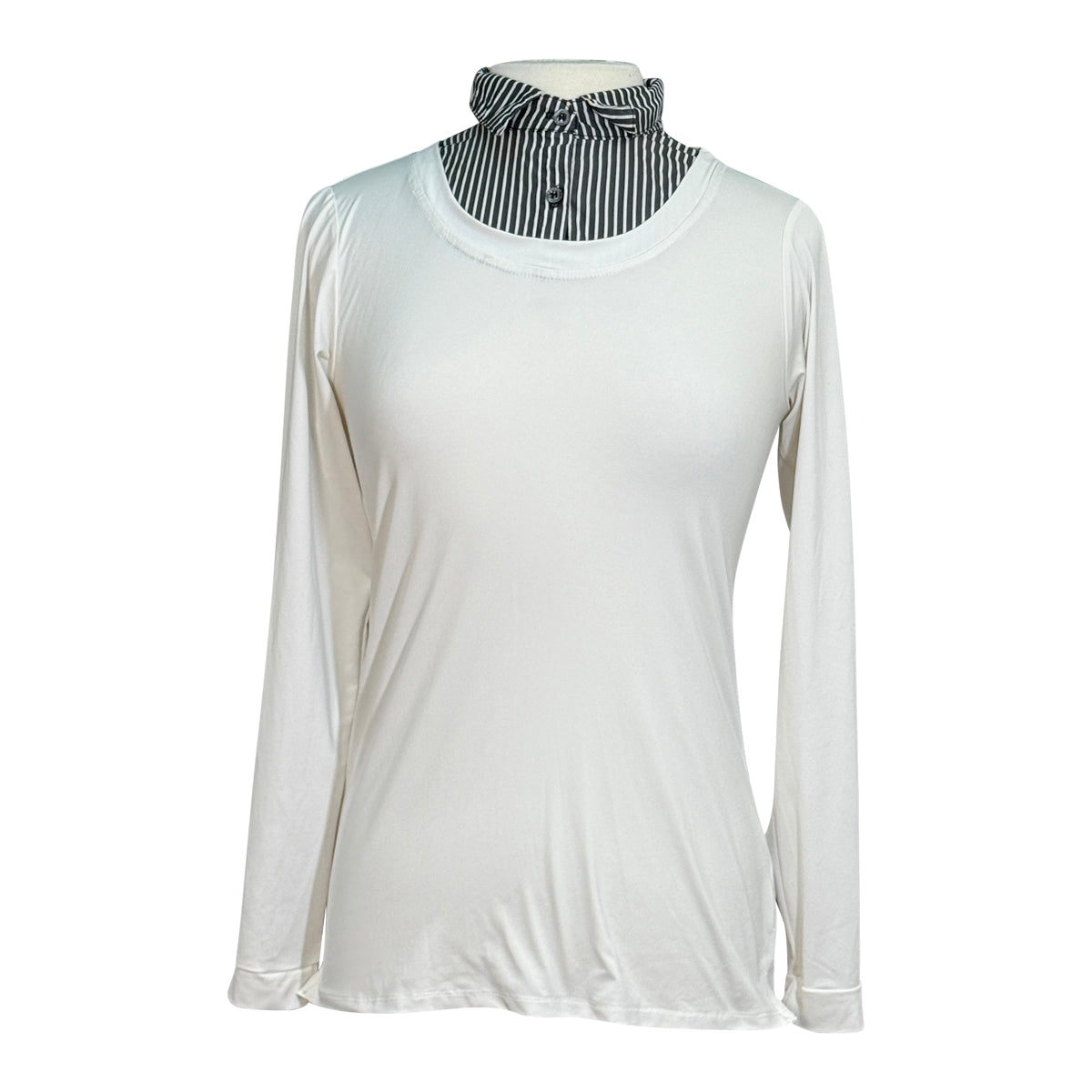 Callidae The Practice Shirt in White/Grey Stripes