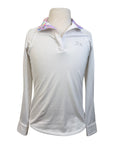 RJ Classics 'Maddie Jr' Long Sleeve Show Shirt in White/Pastel Tye Dye