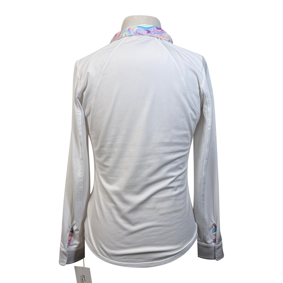 RJ Classics 'Maddie Jr' Long Sleeve Show Shirt in White/Pastel Tye Dye