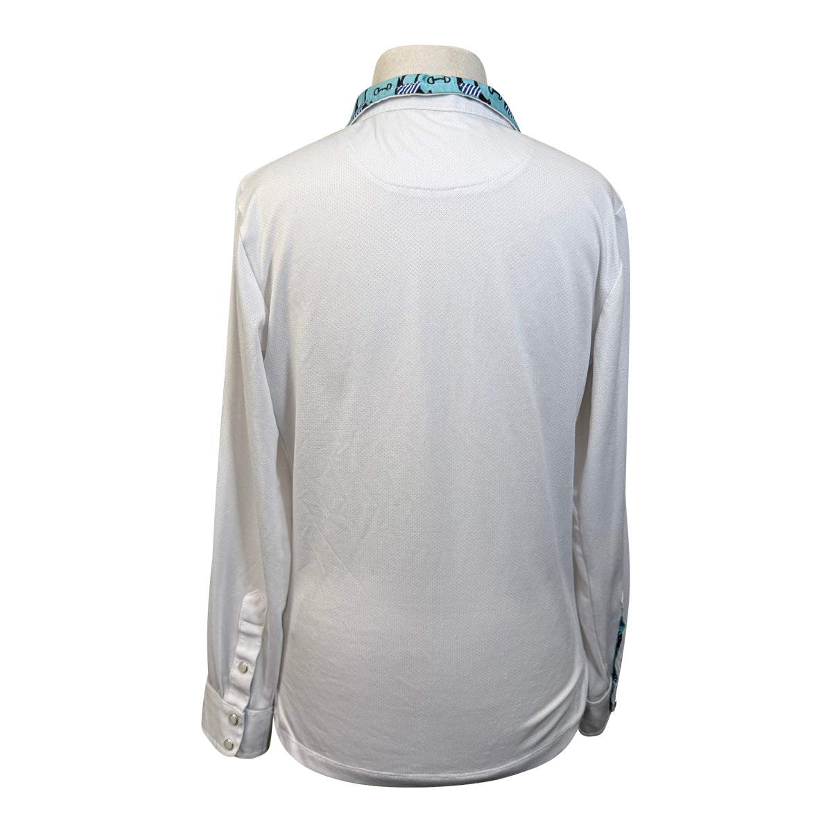 Romfh Chill Factor Long Sleeve Show Shirt in White/Blanketed Horses