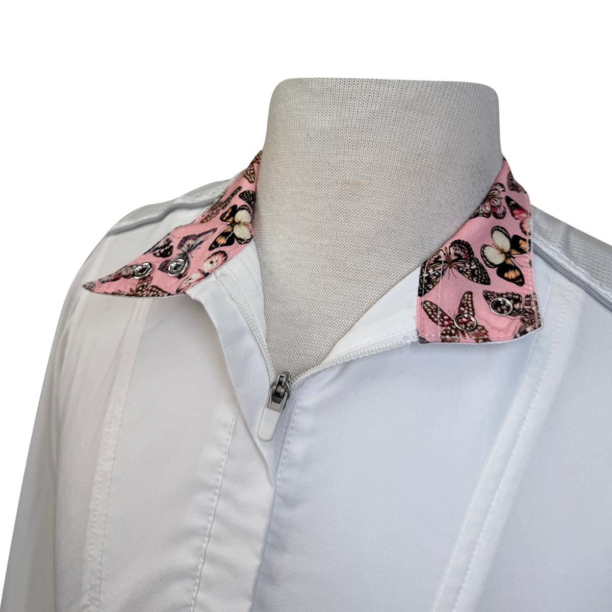 Chestnut Bay SkyCool® 'Liberty' Youth Long Sleeve Show Shirt in White/Butterflies