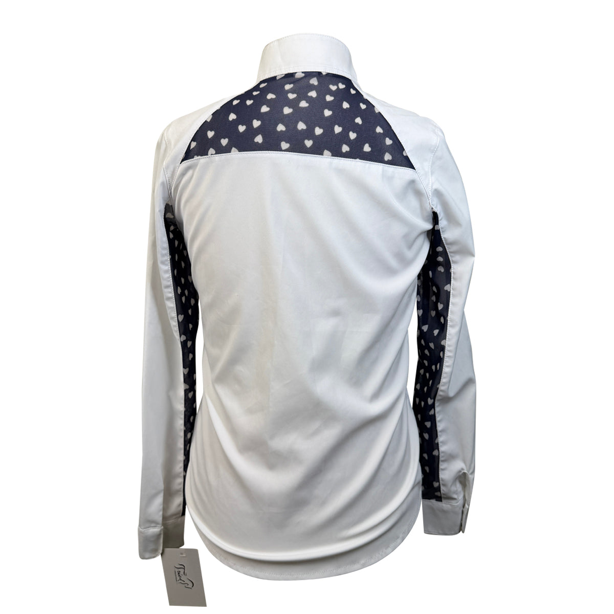 RJ Classics Junior 'Lauren' Show Shirt in Navy Hearts/White