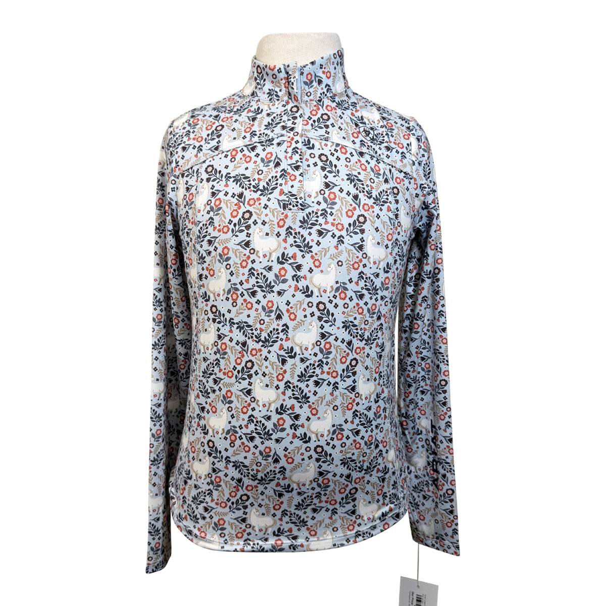Ariat 'Lowell 2.0' 1/4 Zip Shirt in Horses in the Garden