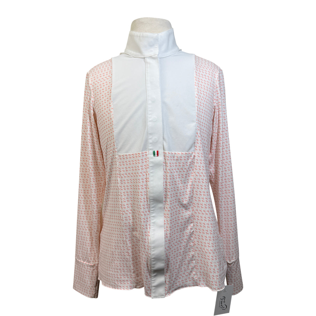 For Horses 'Arietta' Show Shirt in White/Pink Horses