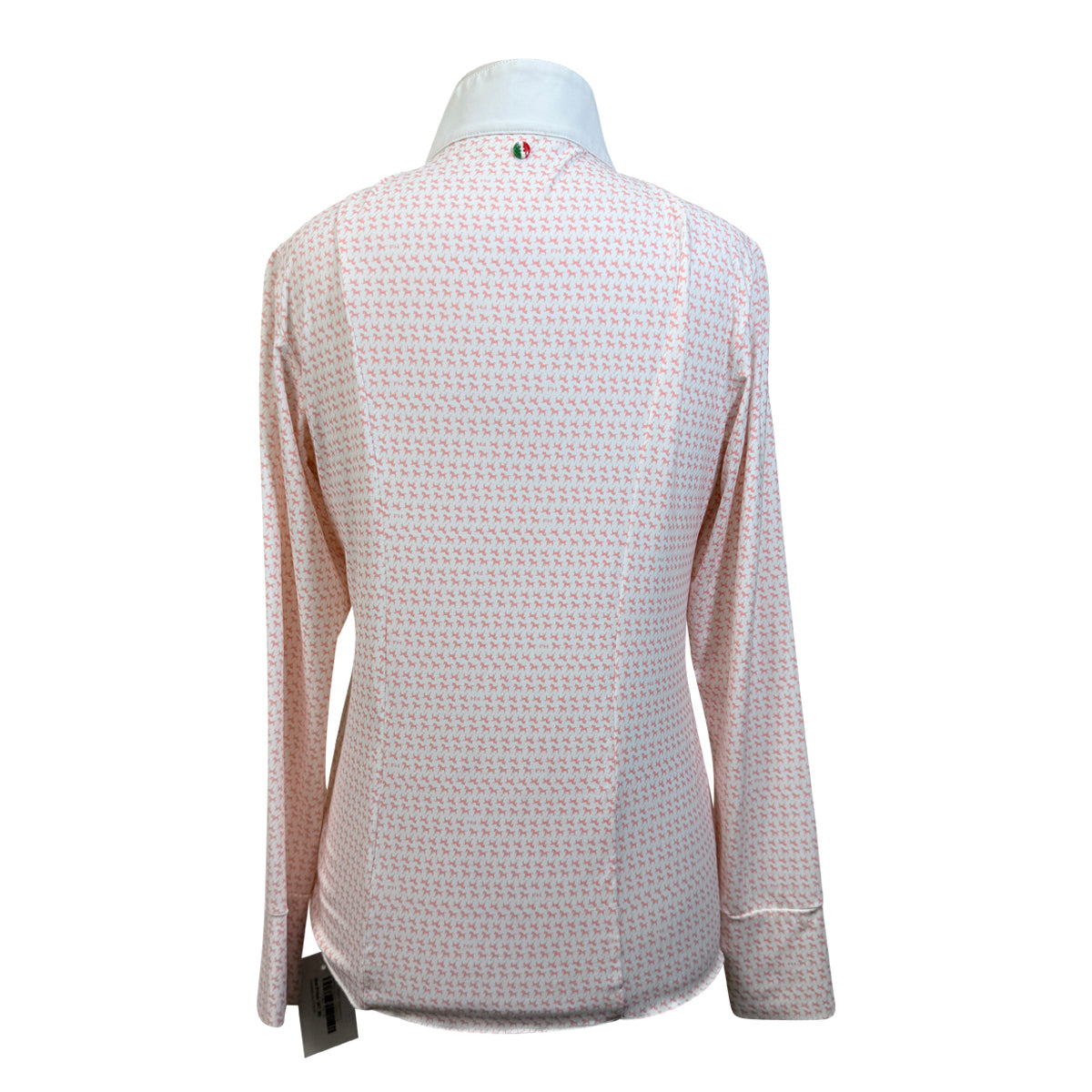 For Horses 'Arietta' Show Shirt in White/Pink Horses