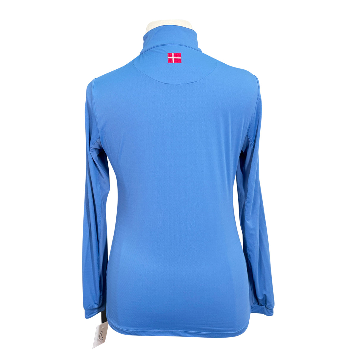 Kastel Long Sleeve Zip Shirt in Coral Blue