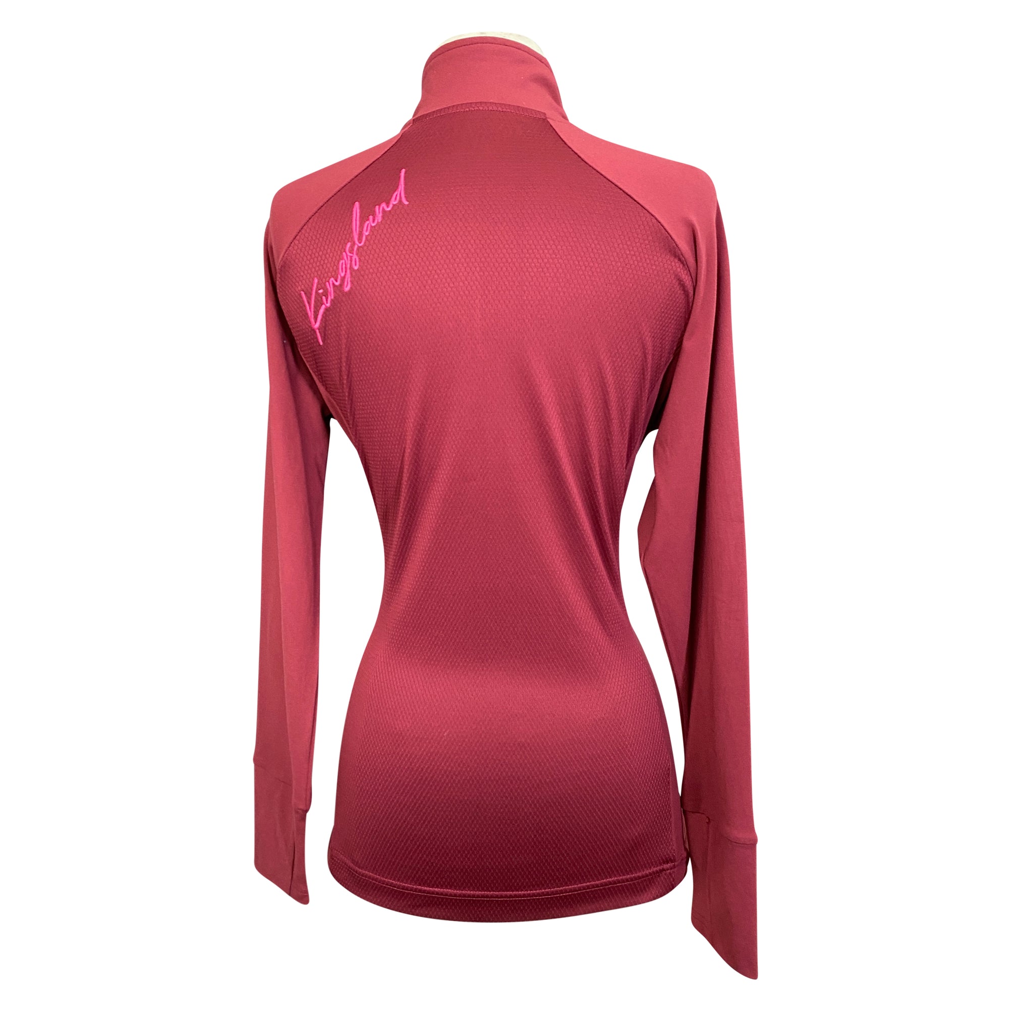 Kingsland 'Oksana' 1/4 Zip Shirt in Burgundy/Pink