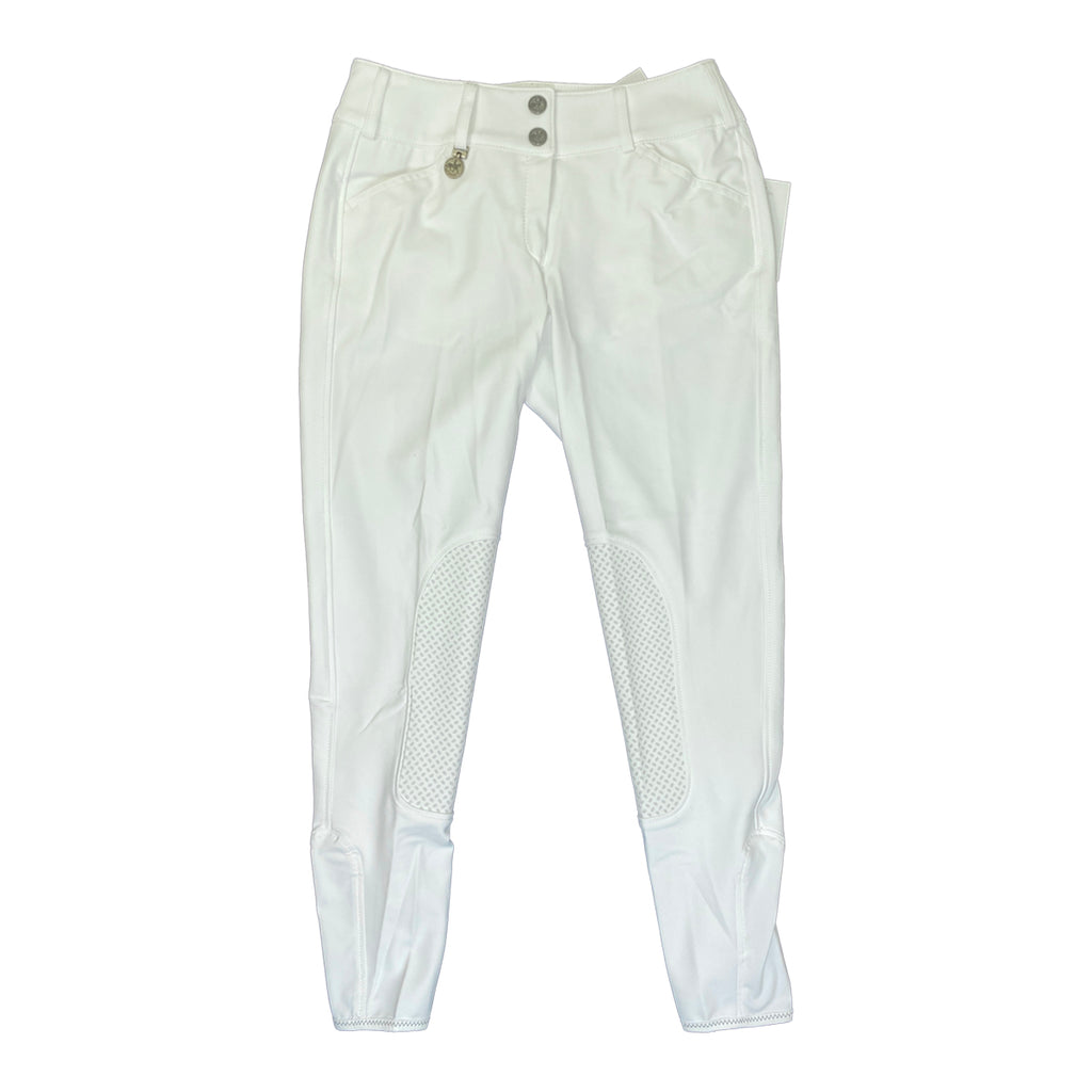 Pikeur 'Ciara Grip' Knee Grip Breeches in White - Women's EU 38 (US 26)
