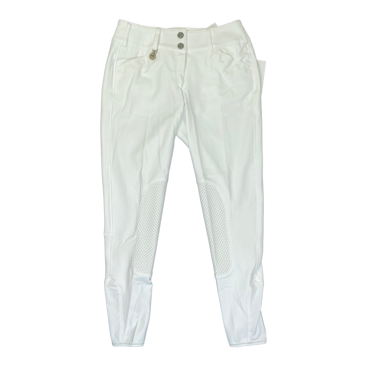 Pikeur 'Ciara Grip' Knee Grip Breeches in White - Women's EU 38 (US 26)