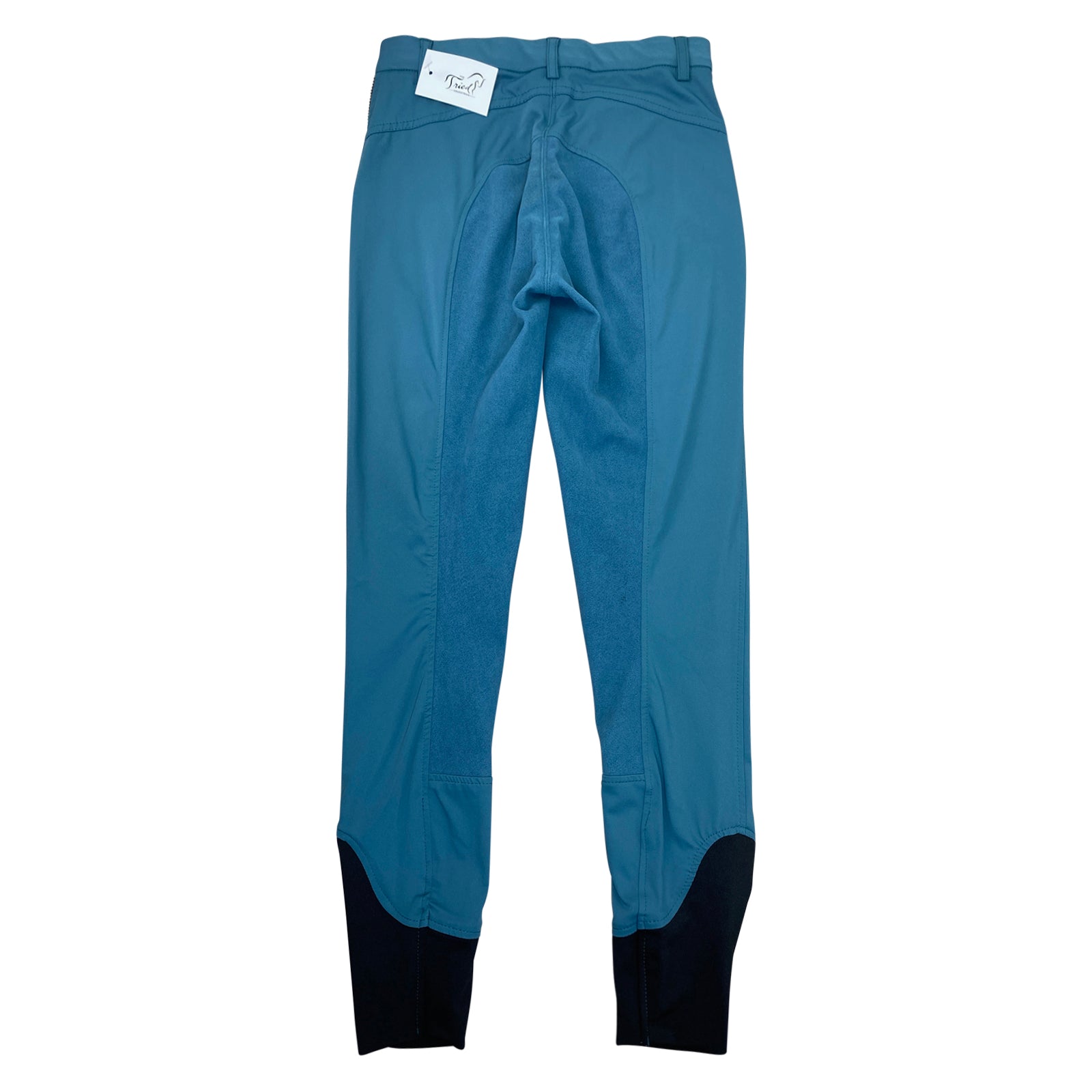 Back of Catago 'Inspire' Full Seat Breeches in Ocean Green