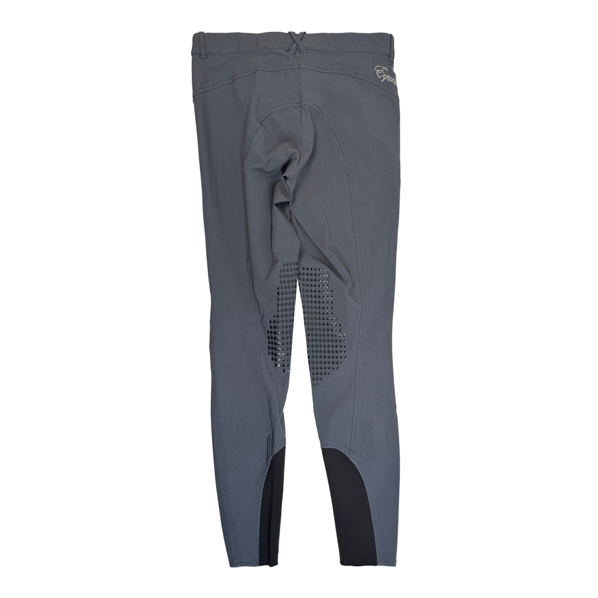 Equiline Knee Patch Breeches in Grey w/ Houndstooth