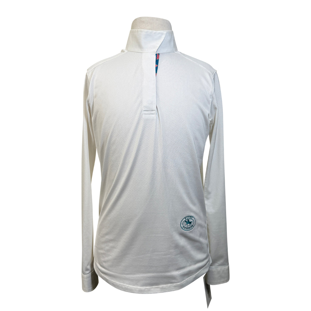Essex Classic Talent Yarn Show Shirt in White/Watermelon